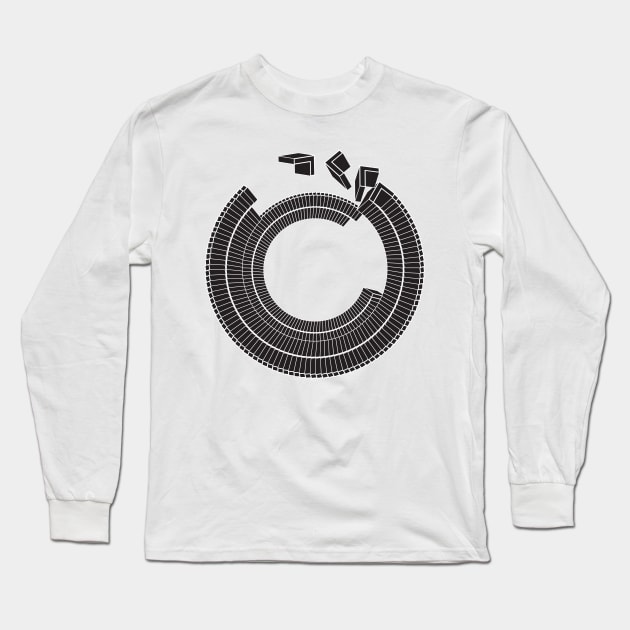 Rotating geometric shapes Long Sleeve T-Shirt by lkn